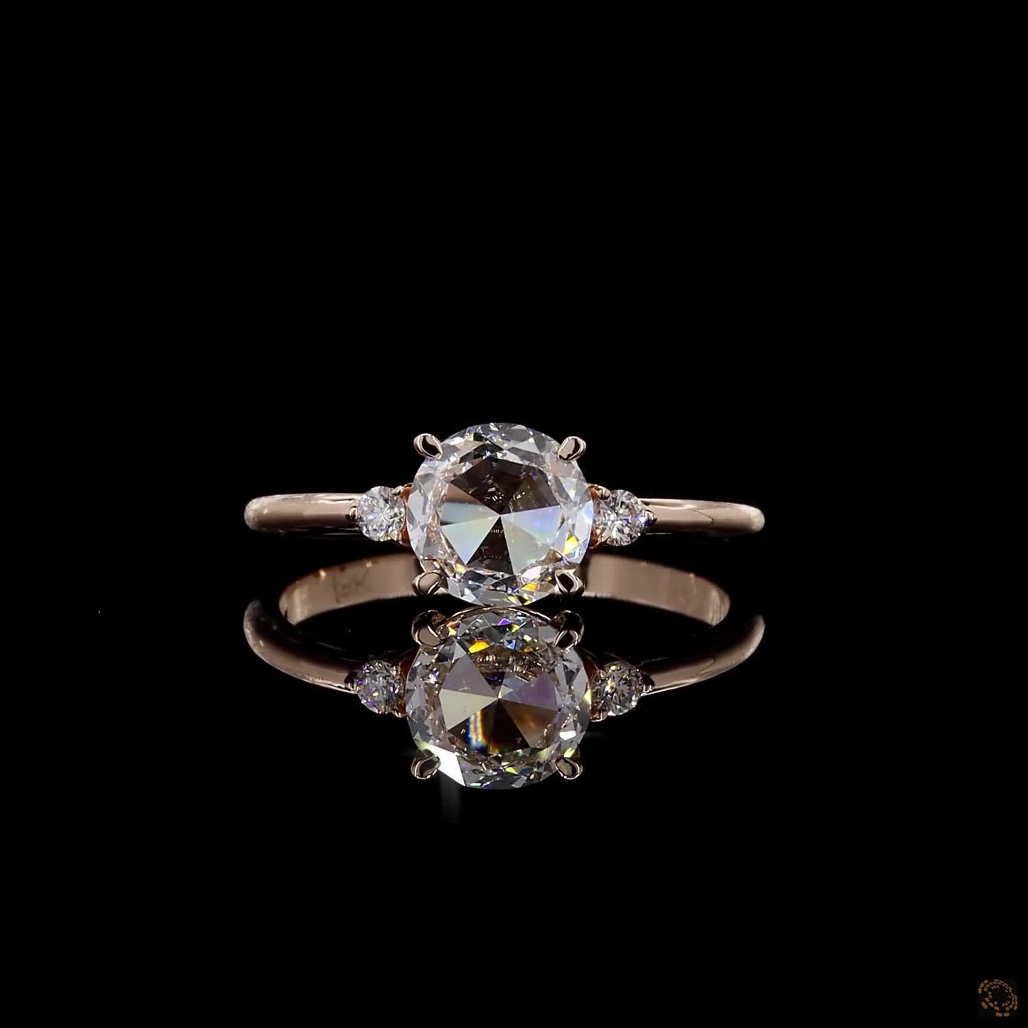 The Exquisite Rose Gold Rose Cut Diamond Ring