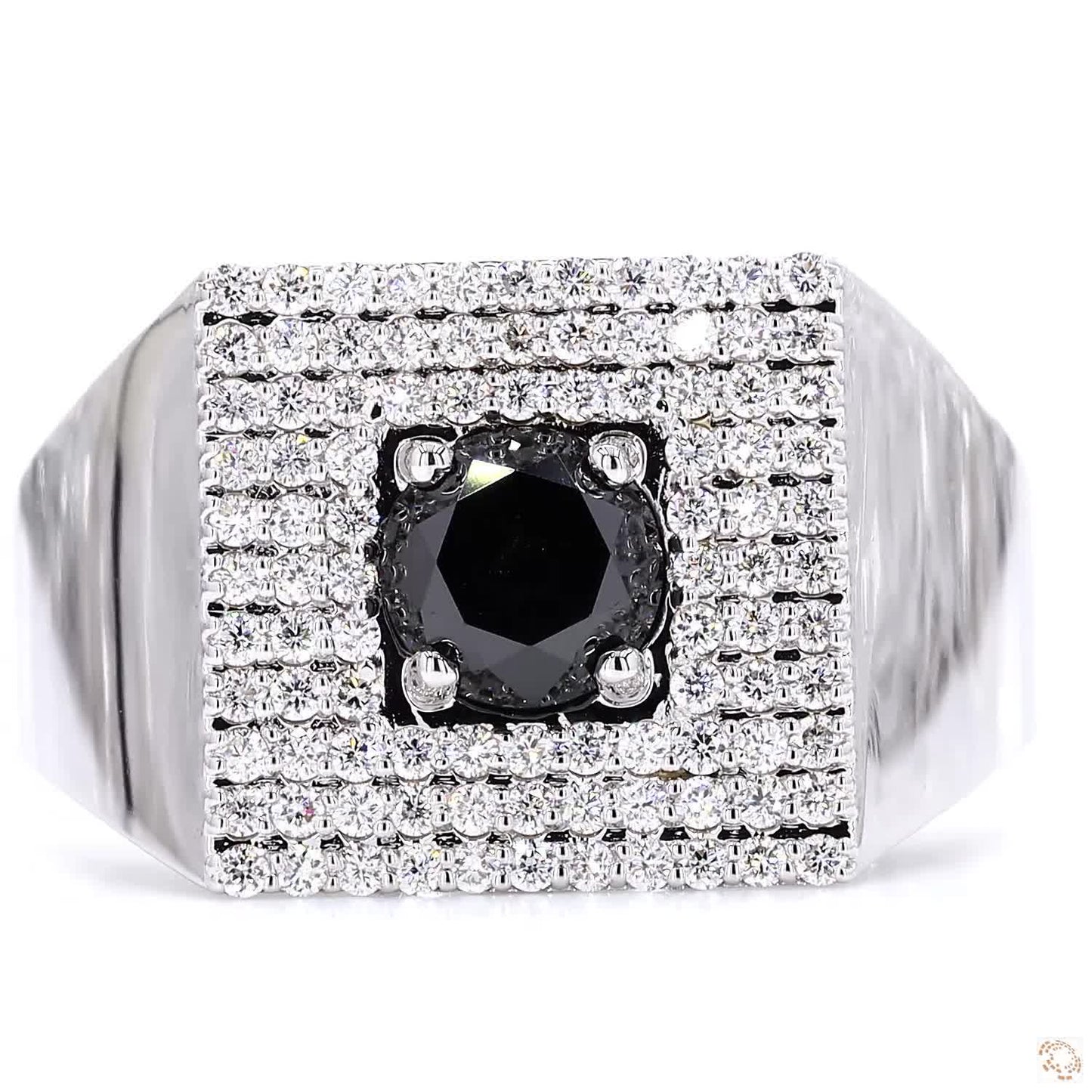 The Luminous White Gold Black Diamond Ring