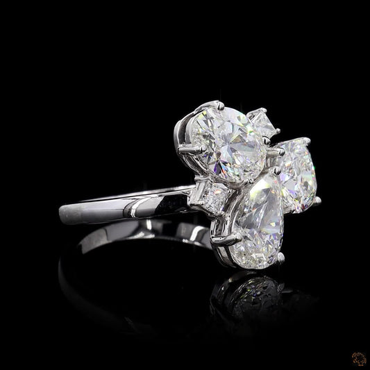 The Exquisite White Gold Multi-Shape Diamond Ring