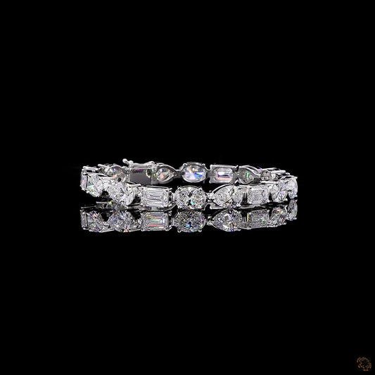 Aurora – Oval, Pear & Emerald Diamond Bracelet