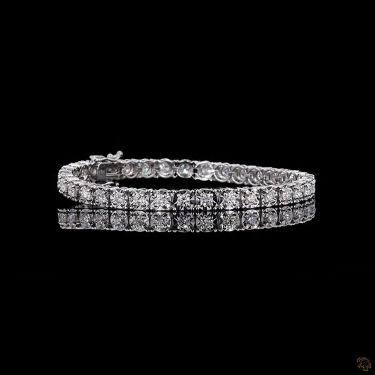 The Serenade Double Row Diamond Tennis Bracelet in White Gold