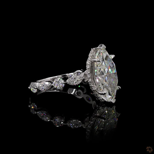 The Luminous Yellow Gold Marquise Diamond Ring