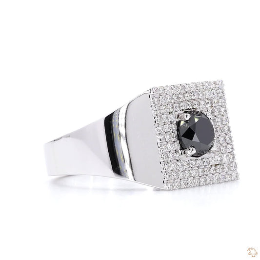 The Luminous White Gold Black Diamond Ring