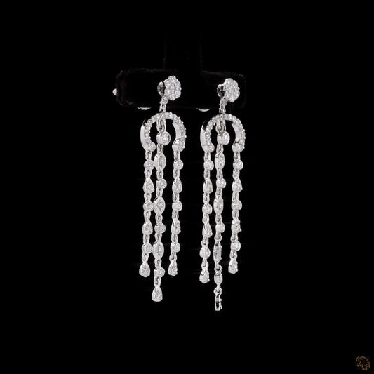 The Celeste White Gold Diamond Dangle Earrings