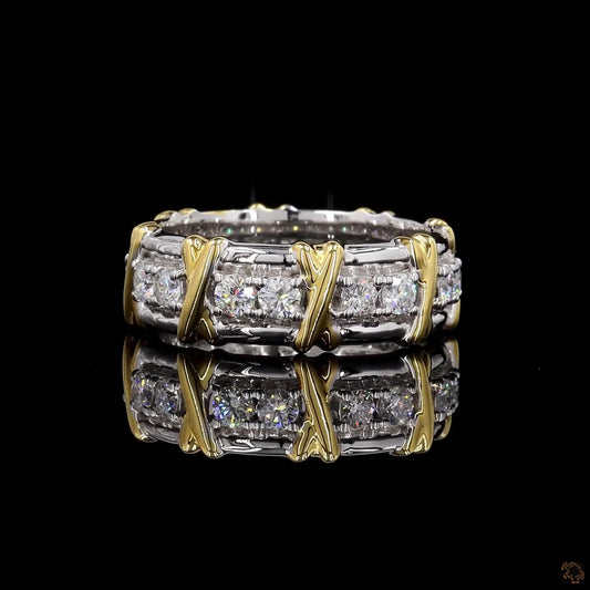 The Exquisite Two-Tone Diamond Band Ring