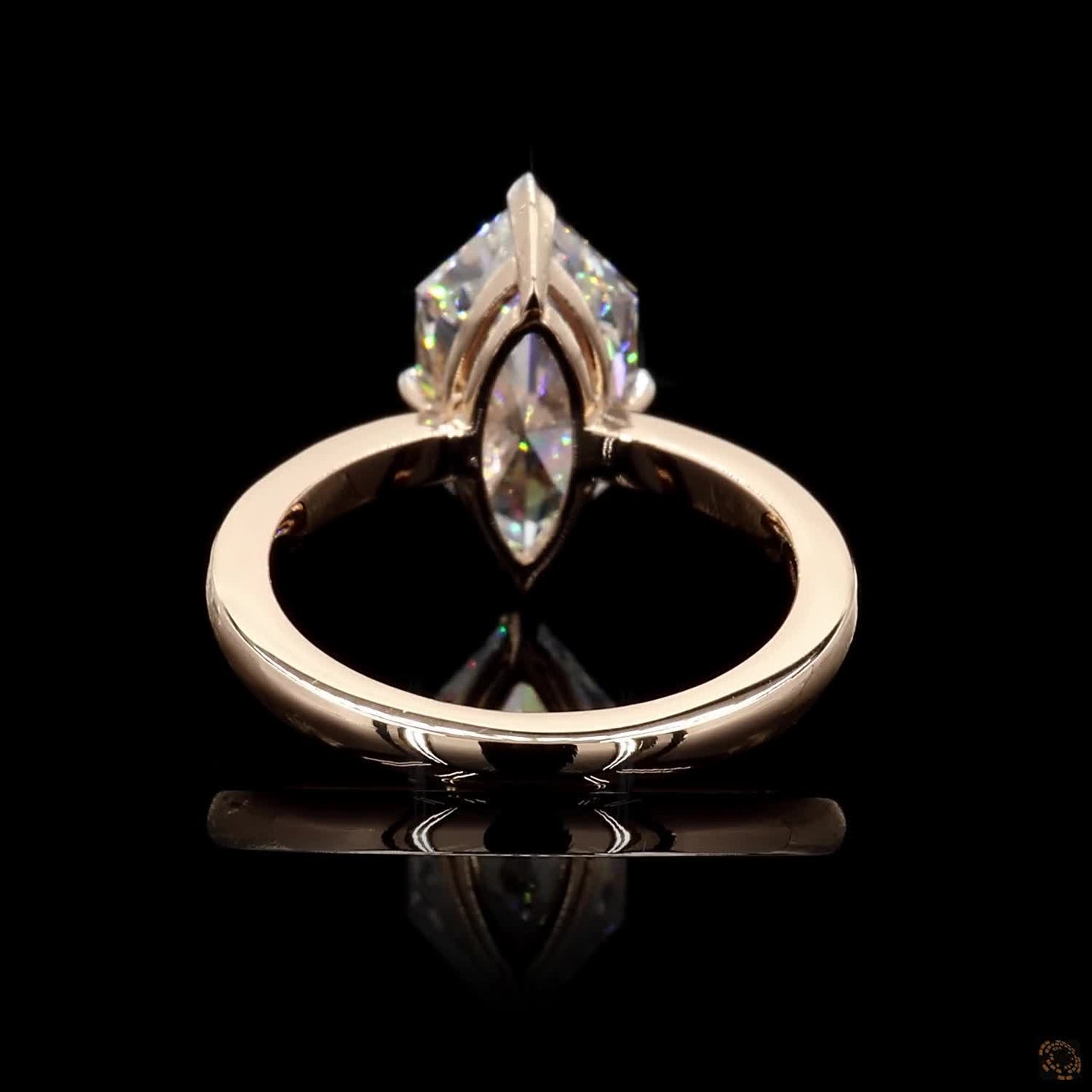 The Luminous Rose Gold Dutch Marquise Diamond Ring