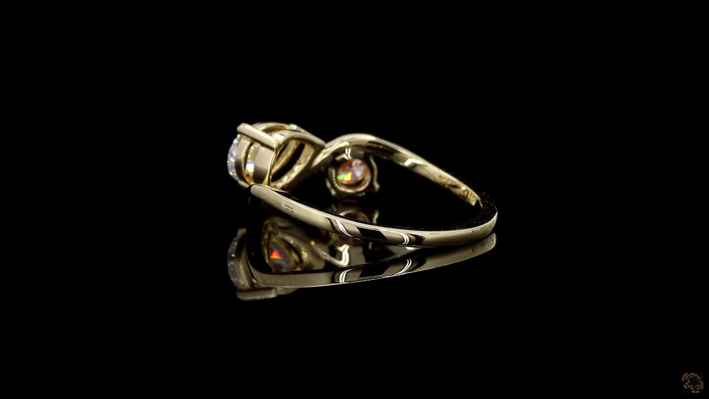 The Exquisite Yellow Gold Two-Tone Diamond Ring