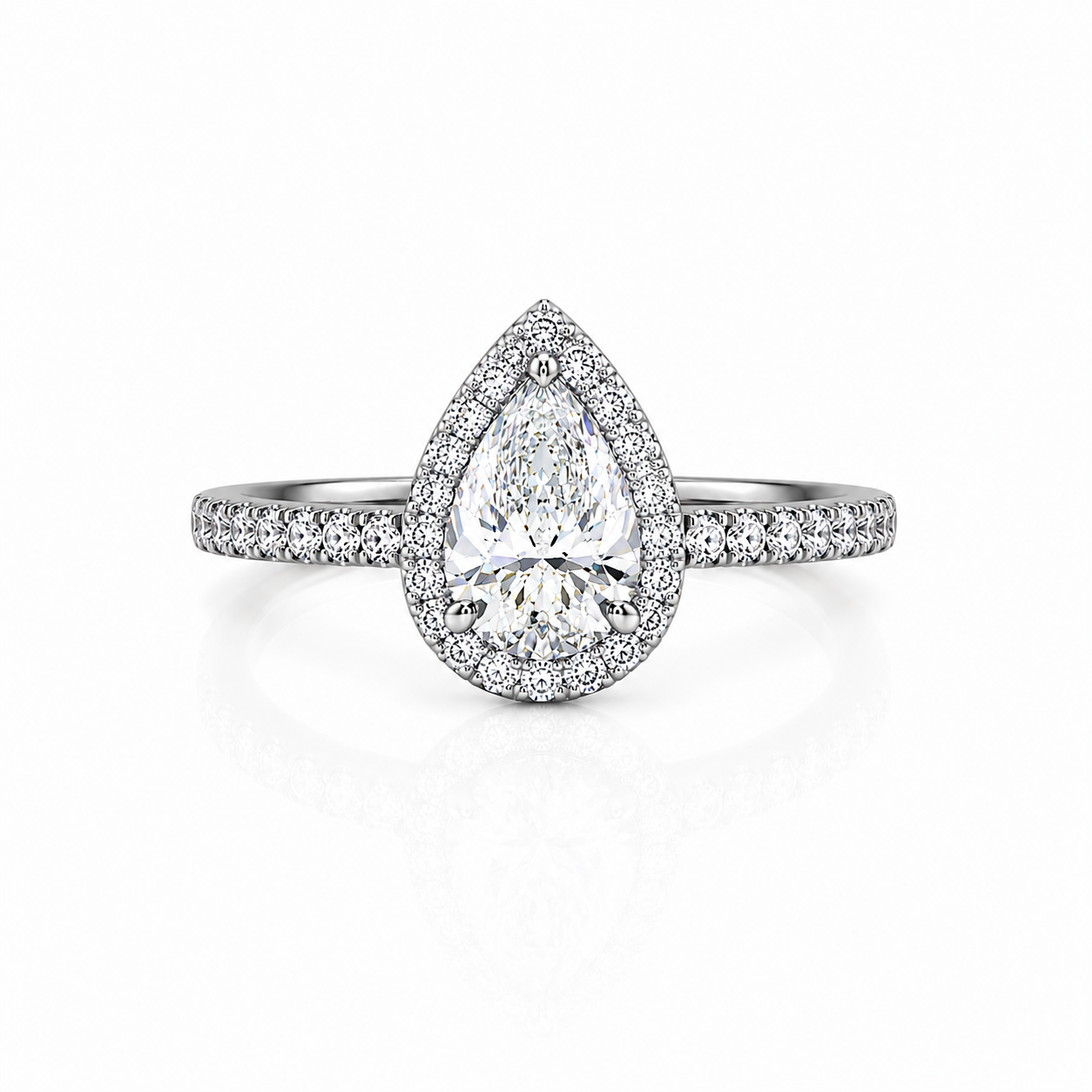 The Radiant White Gold Seven-Stone Diamond Ring