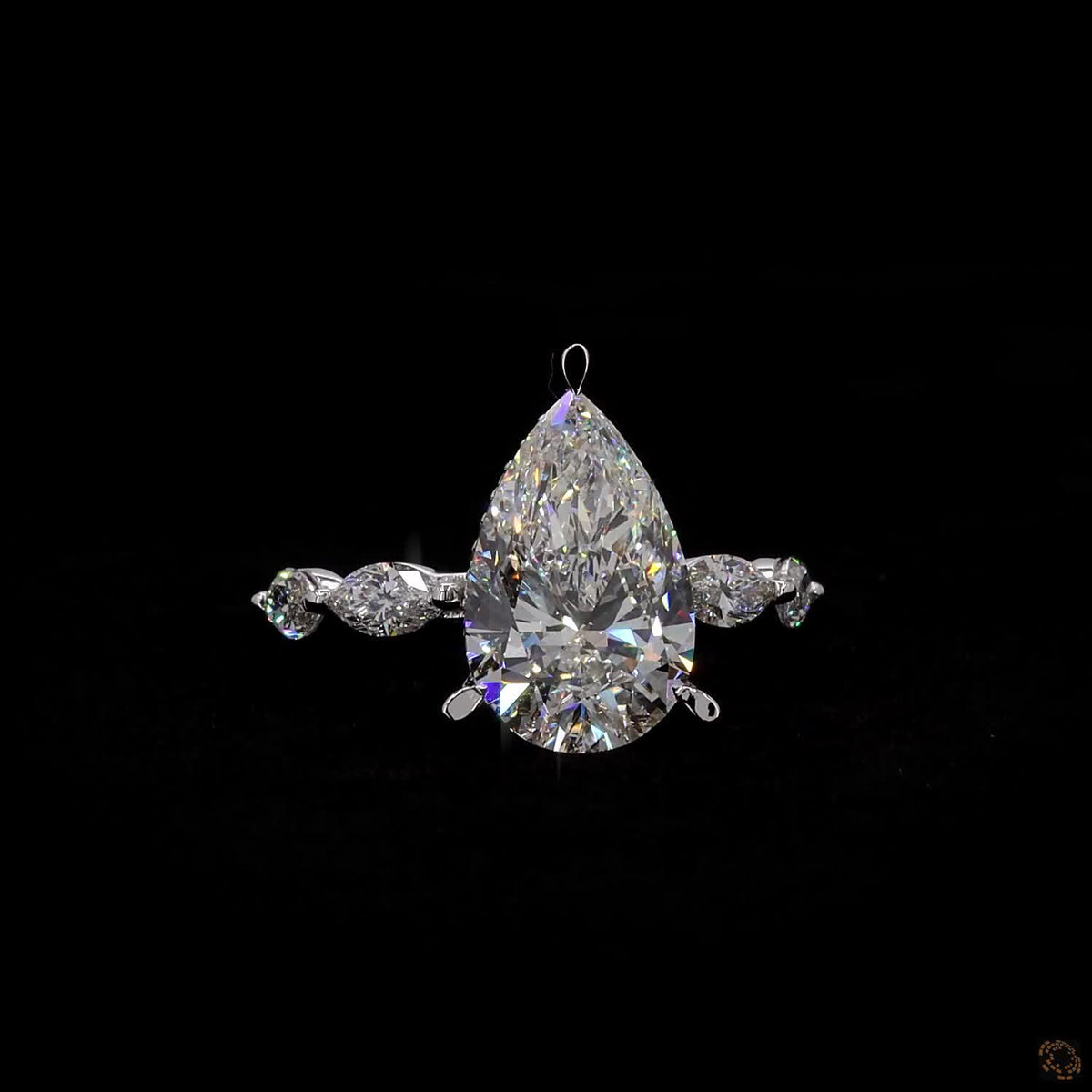 The Luster Yellow Gold Pear & Marquise Diamond Ring