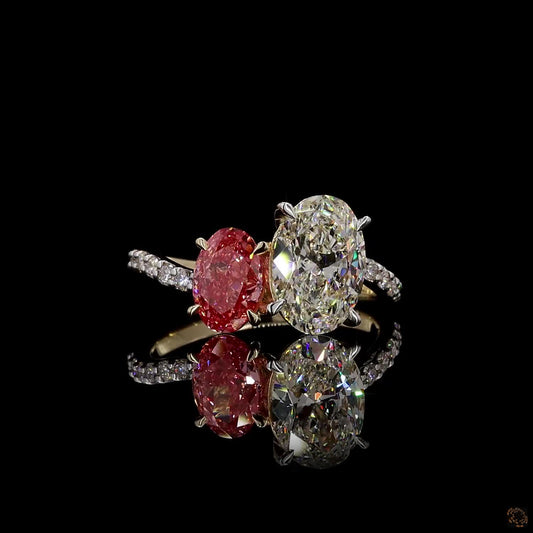 The Luminous Yellow Gold Two-Stone Diamond Ring