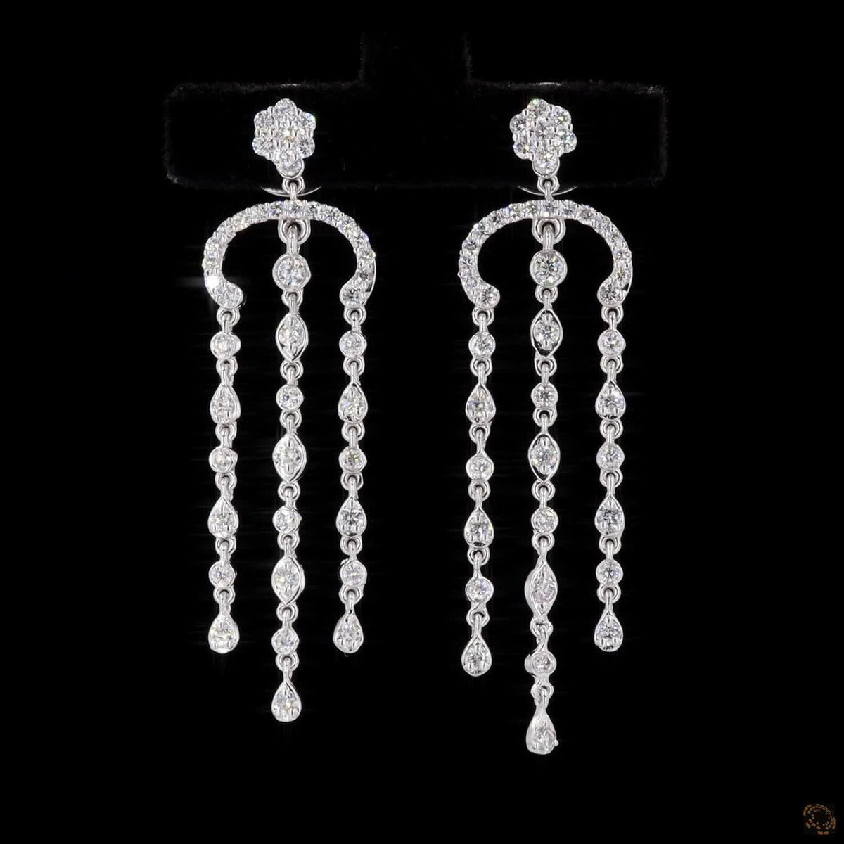 The Celeste White Gold Diamond Dangle Earrings
