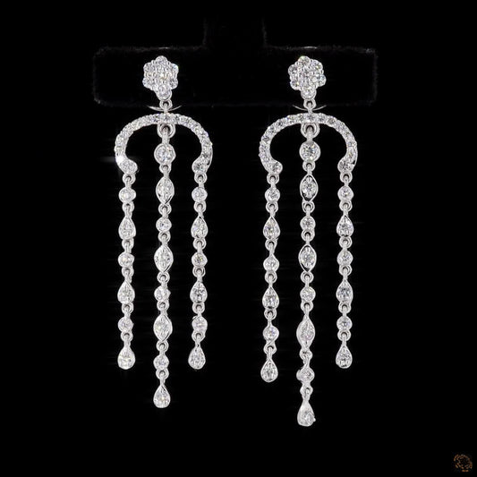 The Celeste White Gold Diamond Dangle Earrings