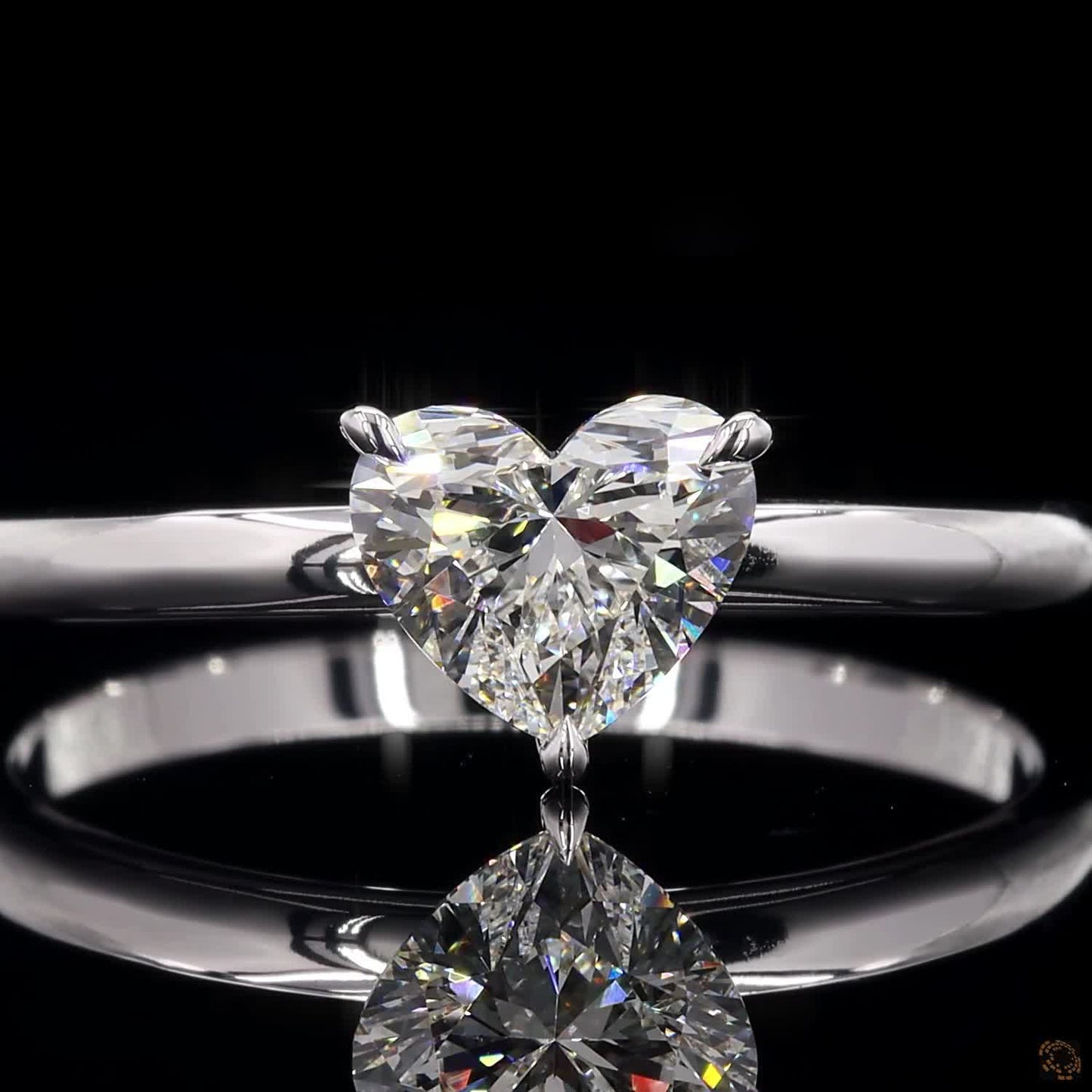 The Enchanted White Gold Heart Diamond Ring