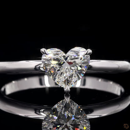 The Enchanted White Gold Heart Diamond Ring