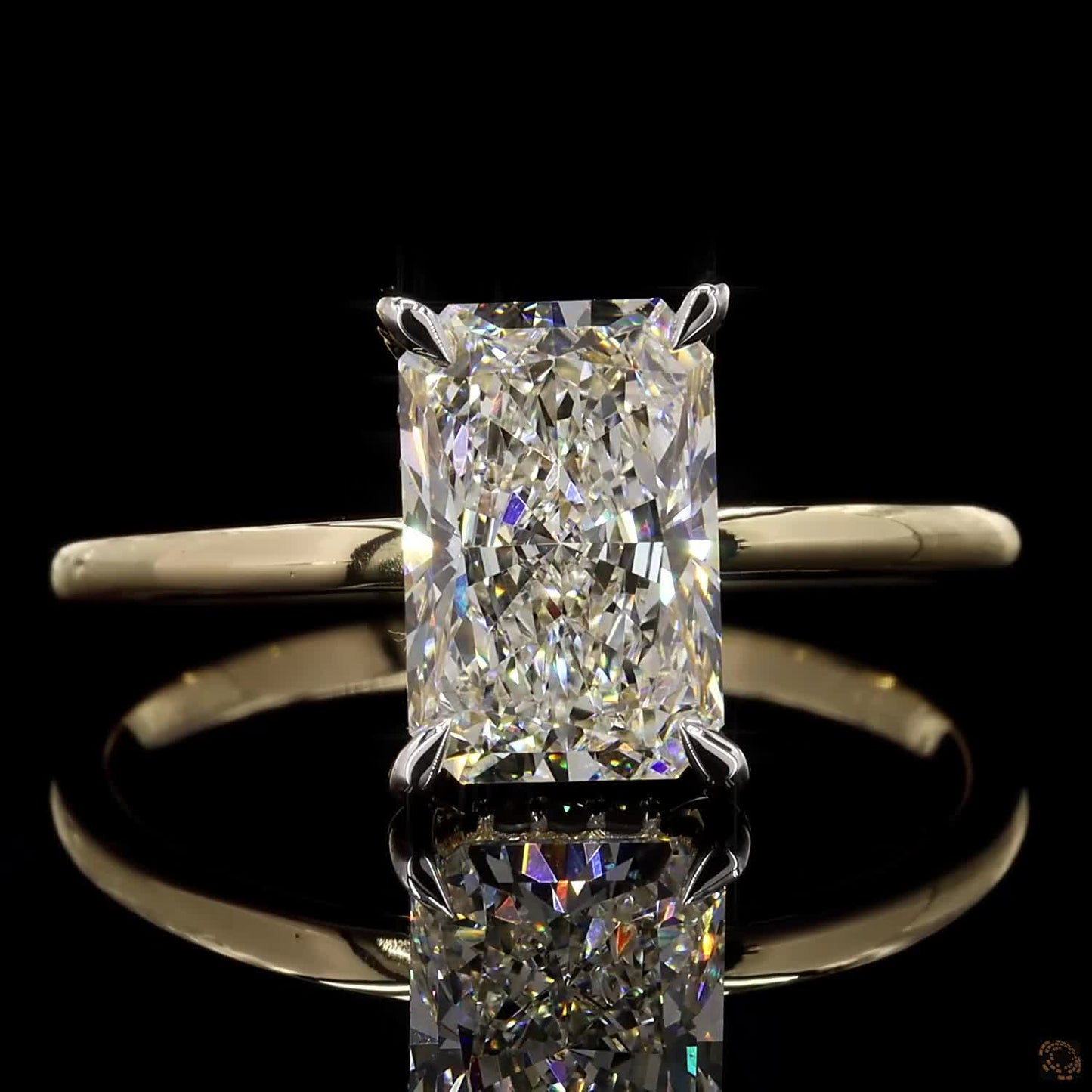 The Enchanted Yellow Gold Radiant Diamond Ring