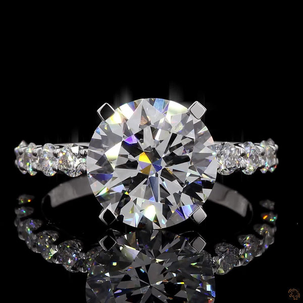 The Radiant White Gold Round Diamond Ring