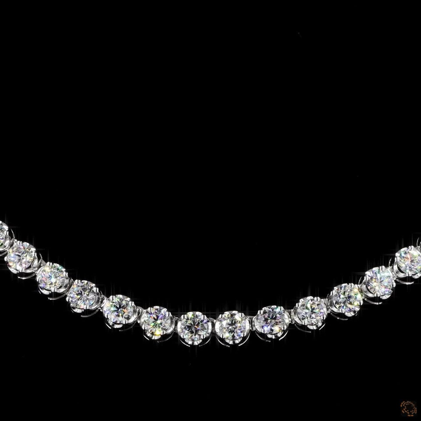 The Liora Necklace – White Gold Round Lab-Grown Diamond Tennis Necklace
