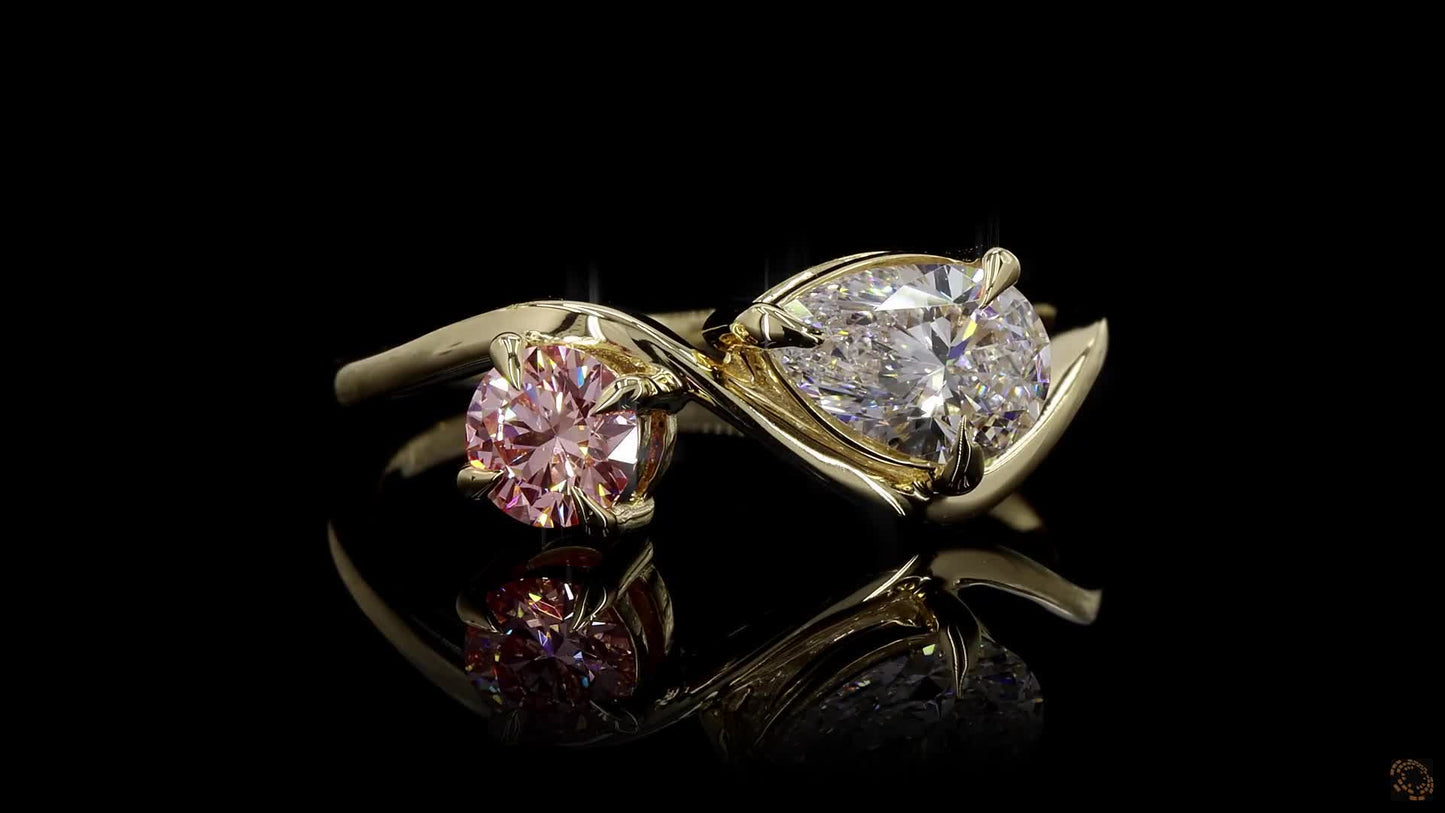 The Exquisite Yellow Gold Two-Tone Diamond Ring