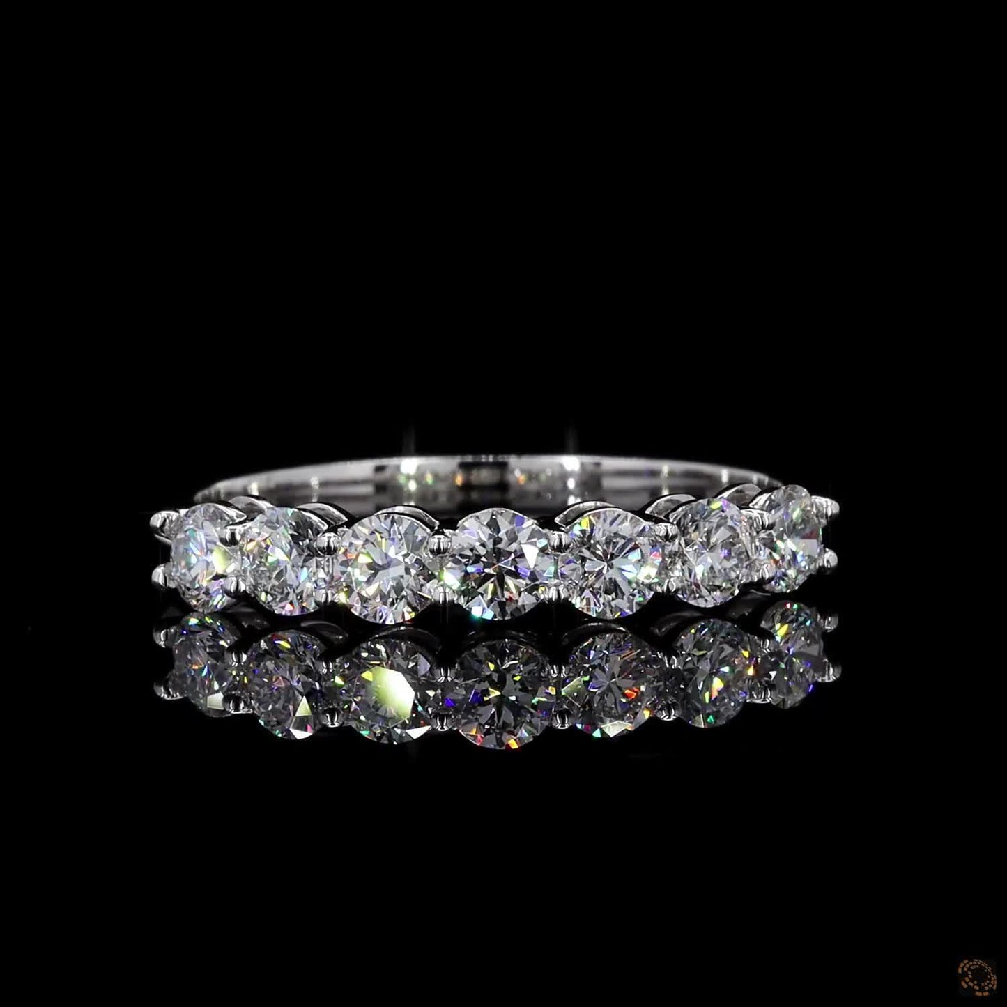 The Luster White Gold Seven-Stone Diamond Ring