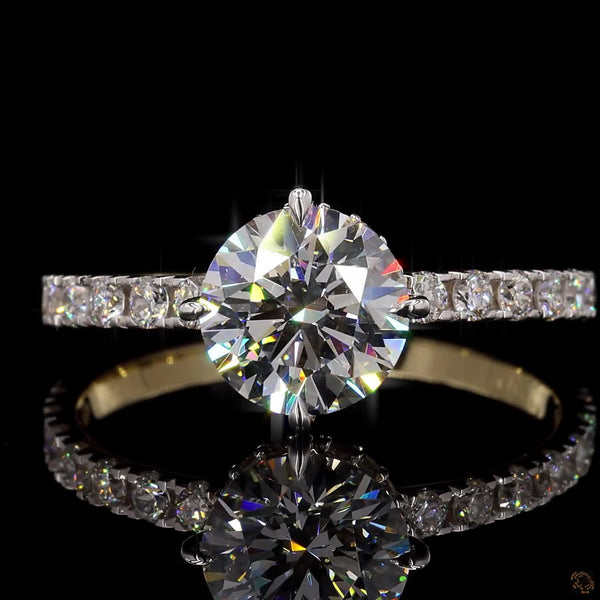 The Luminous Yellow Gold Round Diamond Ring