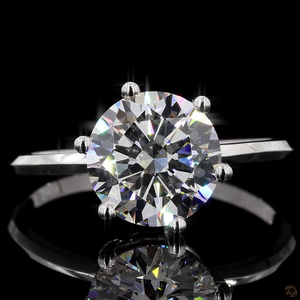 The Luster White Gold Round Diamond Ring
