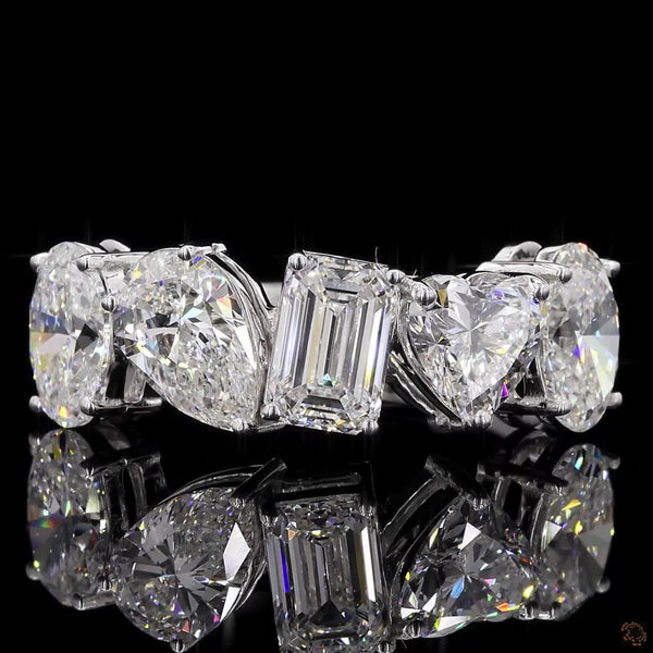 The Luster White Gold Multi-Shape Diamond Ring