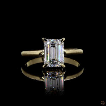 The Luster Yellow Gold Emerald Diamond Ring