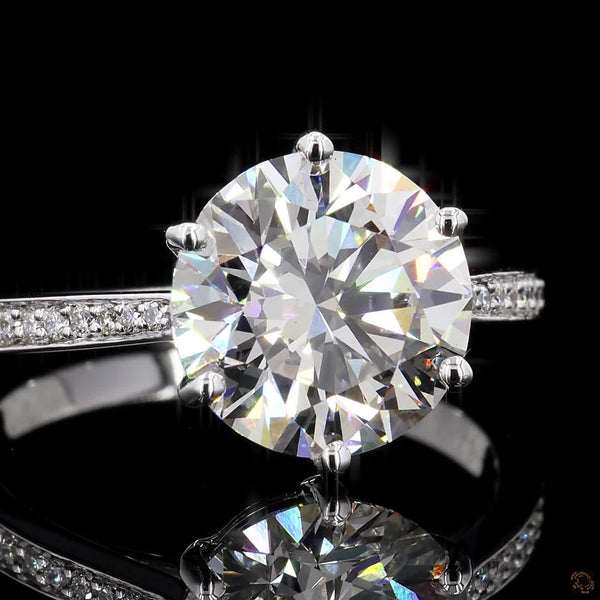 The Luster White Gold Round Diamond Ring