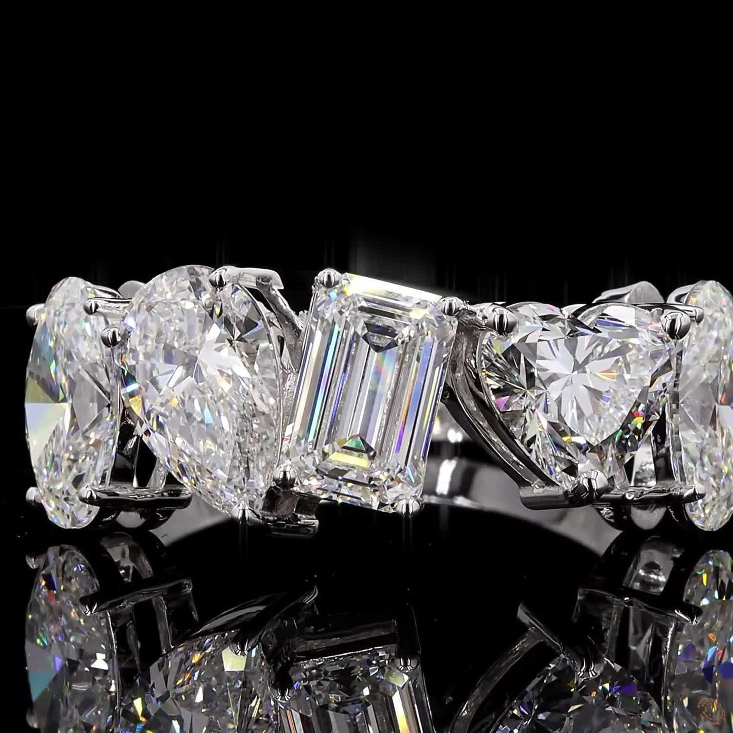 The Luster White Gold Multi-Shape Diamond Ring