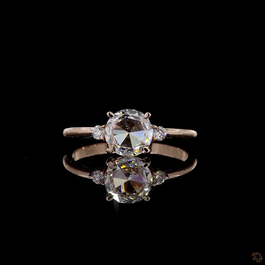 The Exquisite Rose Gold Rose Cut Diamond Ring