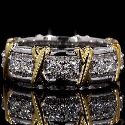 The Exquisite Two-Tone Diamond Band Ring