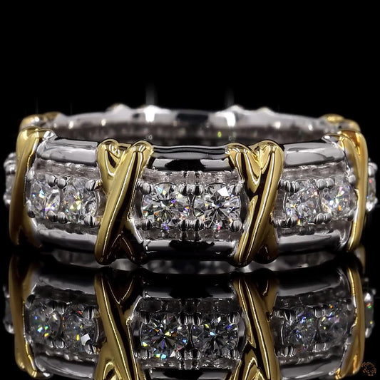 The Exquisite Two-Tone Diamond Band Ring