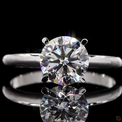 The Luster White Gold Round Diamond Ring