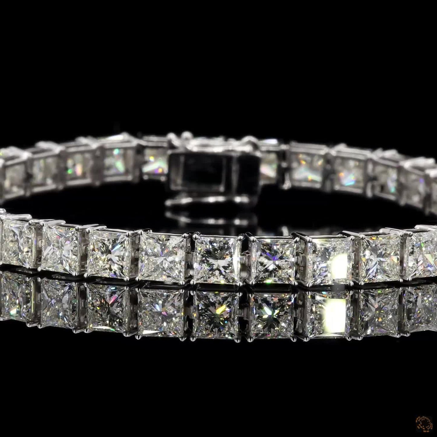The Serenade Princess-Cut Diamond Tennis Bracelet in White Gold