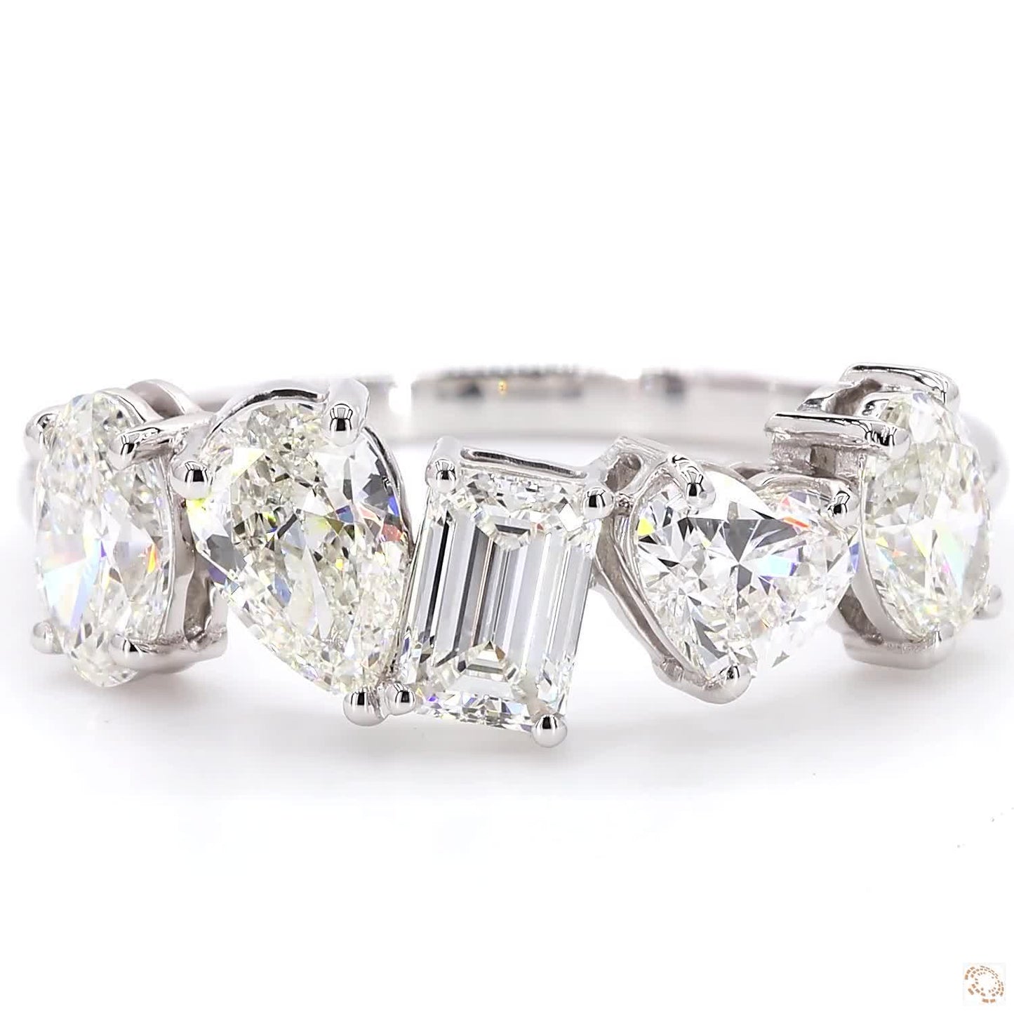 The Luster White Gold Multi-Shape Diamond Ring