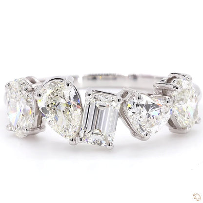 The Luster White Gold Multi-Shape Diamond Ring