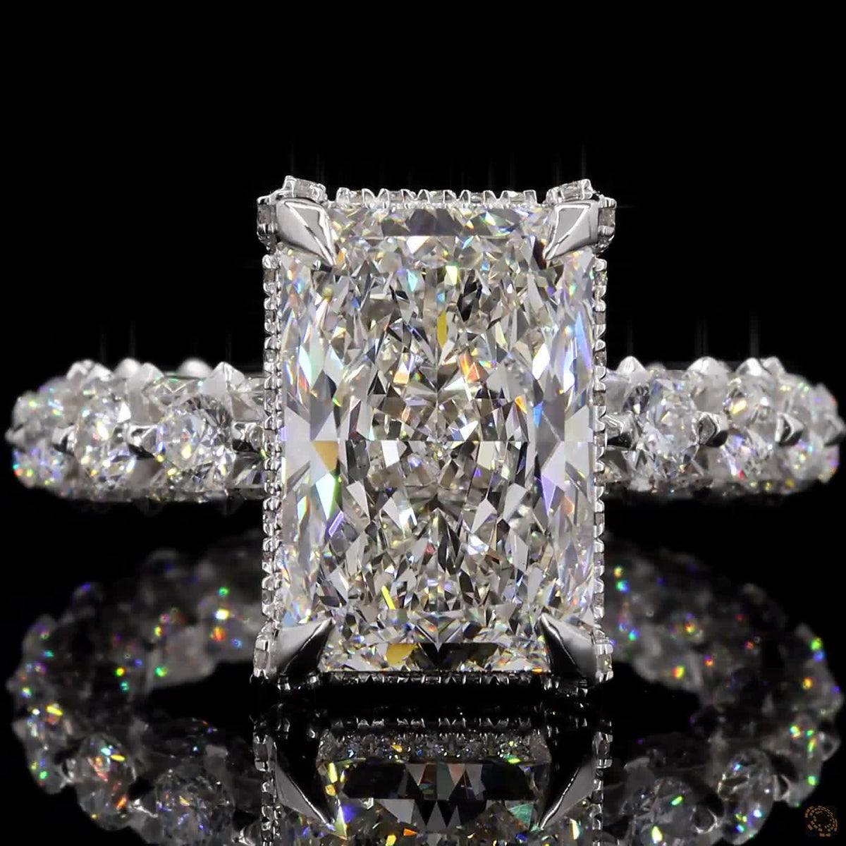 The Luster White Gold Radiant Diamond Ring
