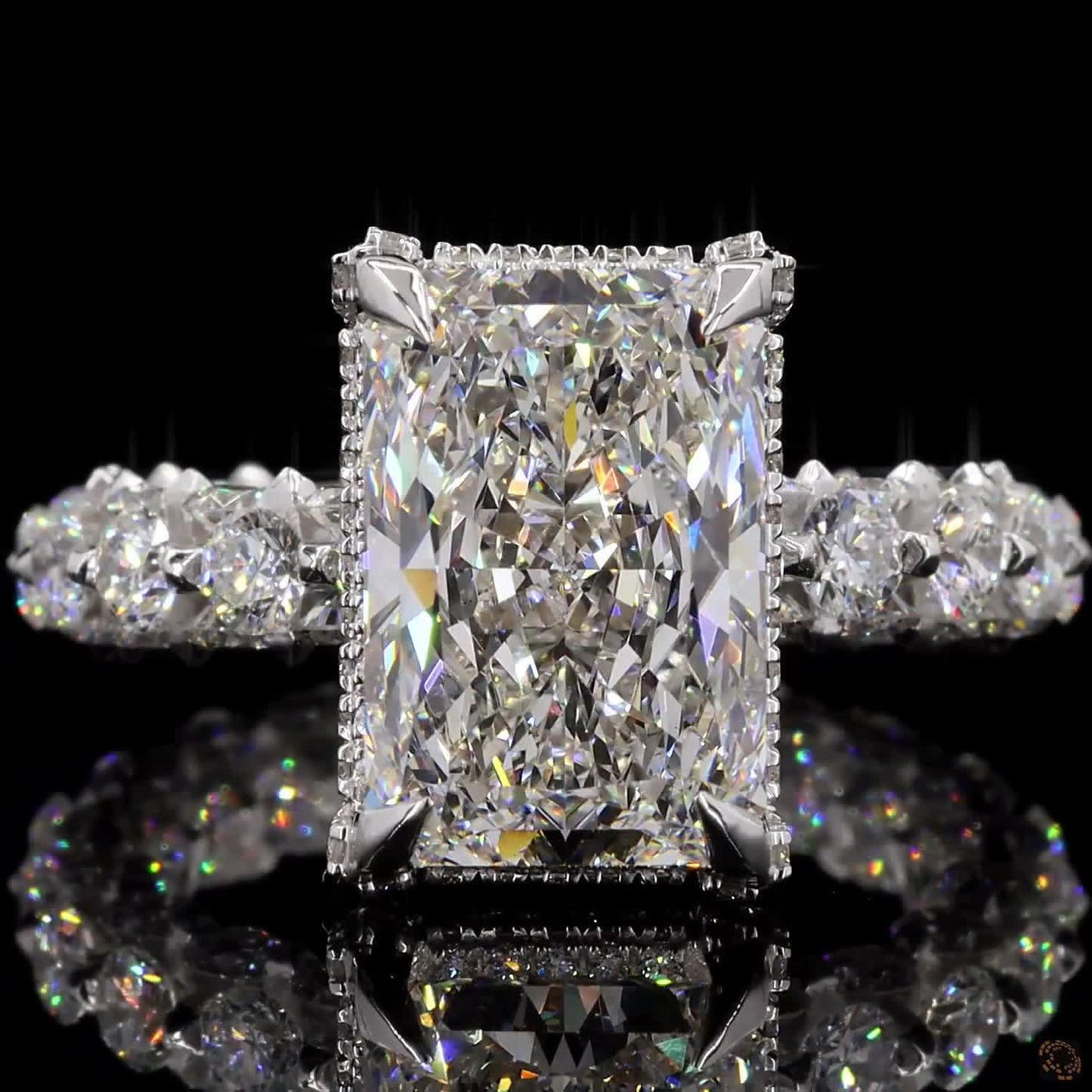 The Luster White Gold Radiant Diamond Ring