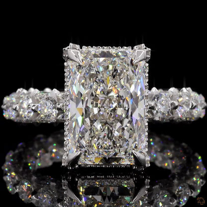 The Luster White Gold Radiant Diamond Ring