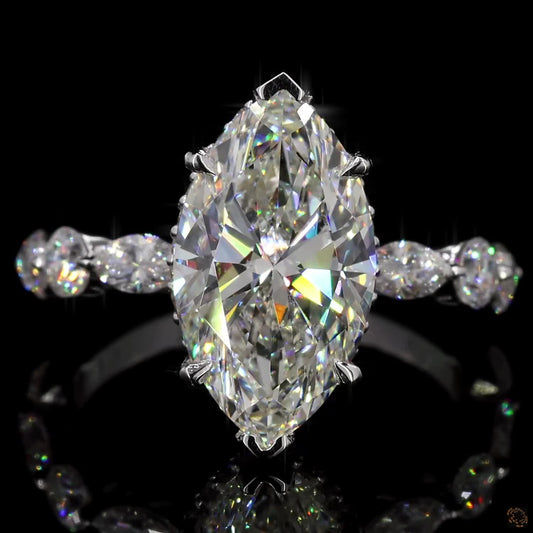 The Luminous Yellow Gold Marquise Diamond Ring