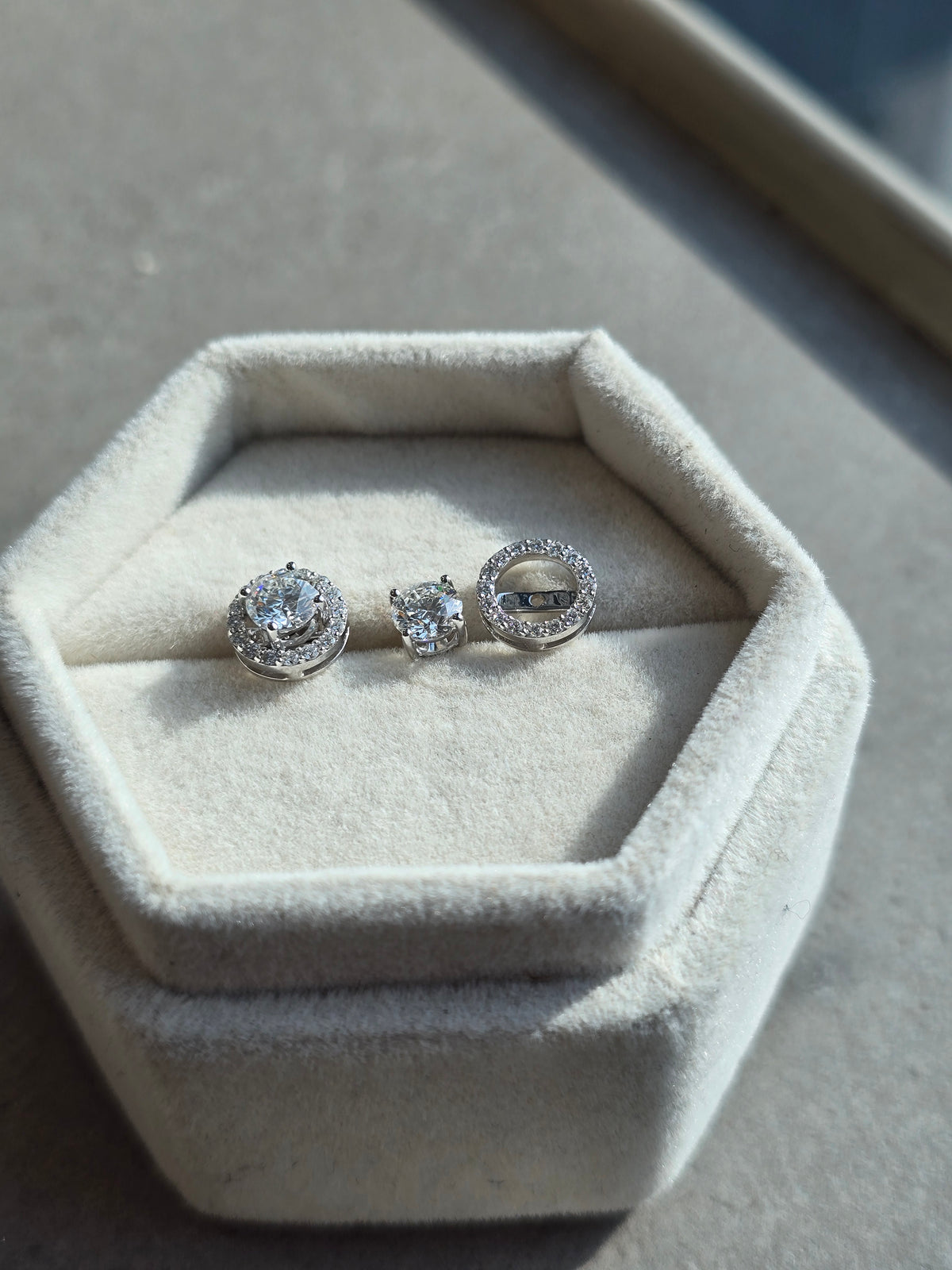 1.47 CTW Stud Earrings Set With Round Lab Grown Diamonds