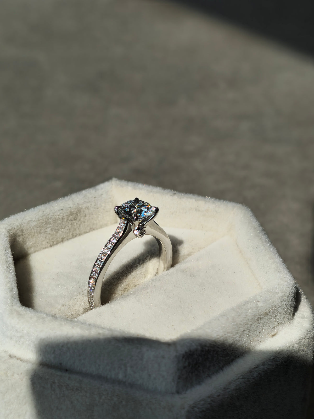 1.24 CT Round Cut Lab Grown Diamond Solitaire Engagement Ring