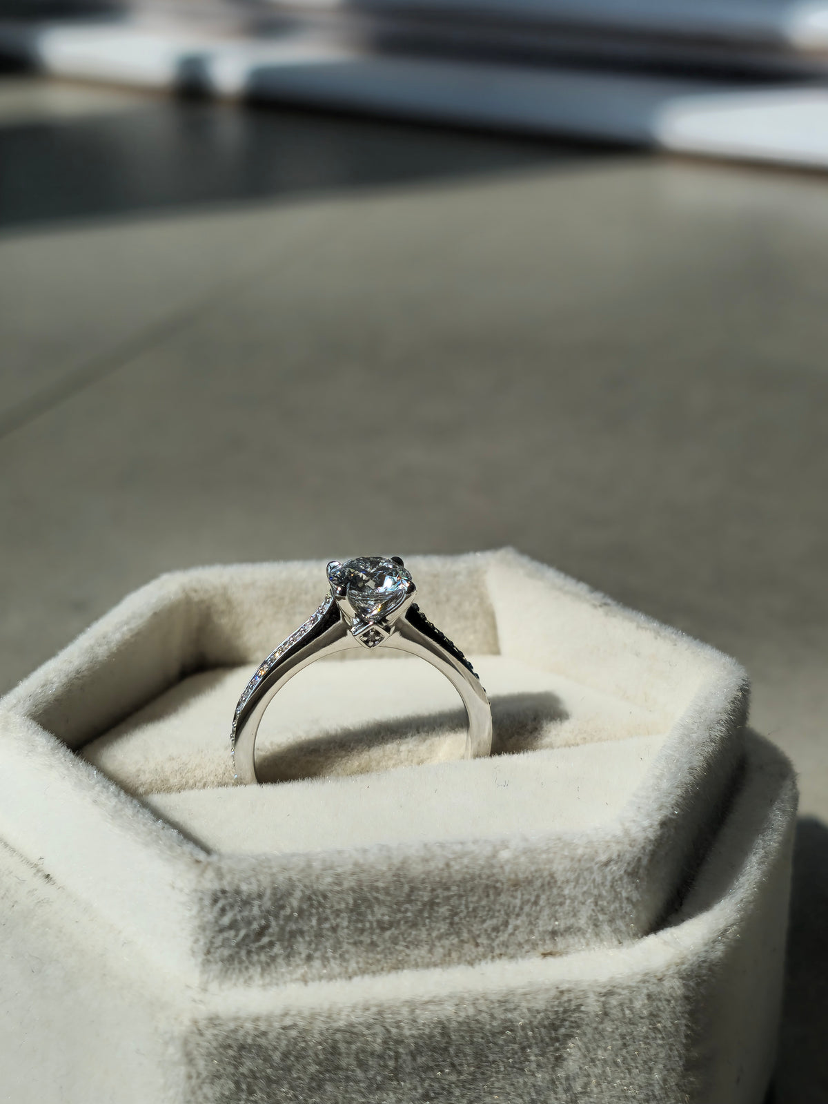 1.24 CT Round Cut Lab Grown Diamond Solitaire Engagement Ring