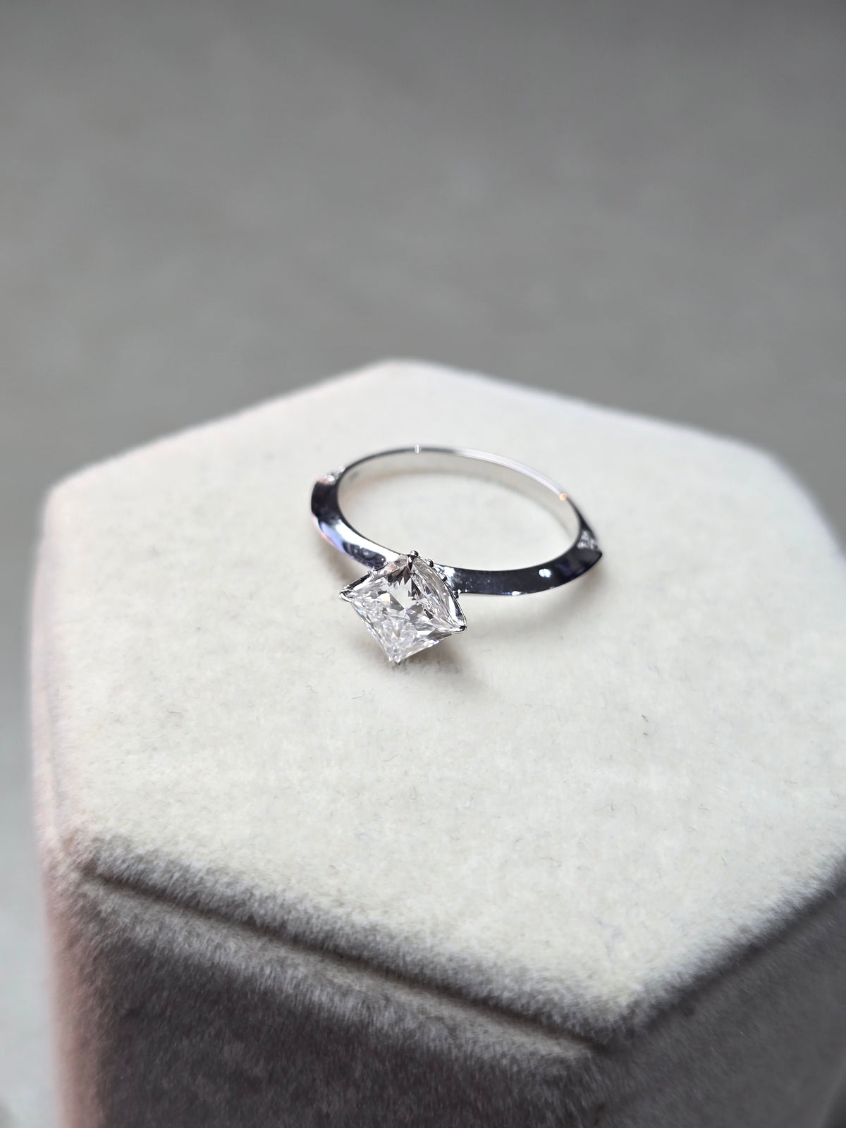 1.20 CTW Solitaire  Princess Lab Grown Diamond Engagement Ring