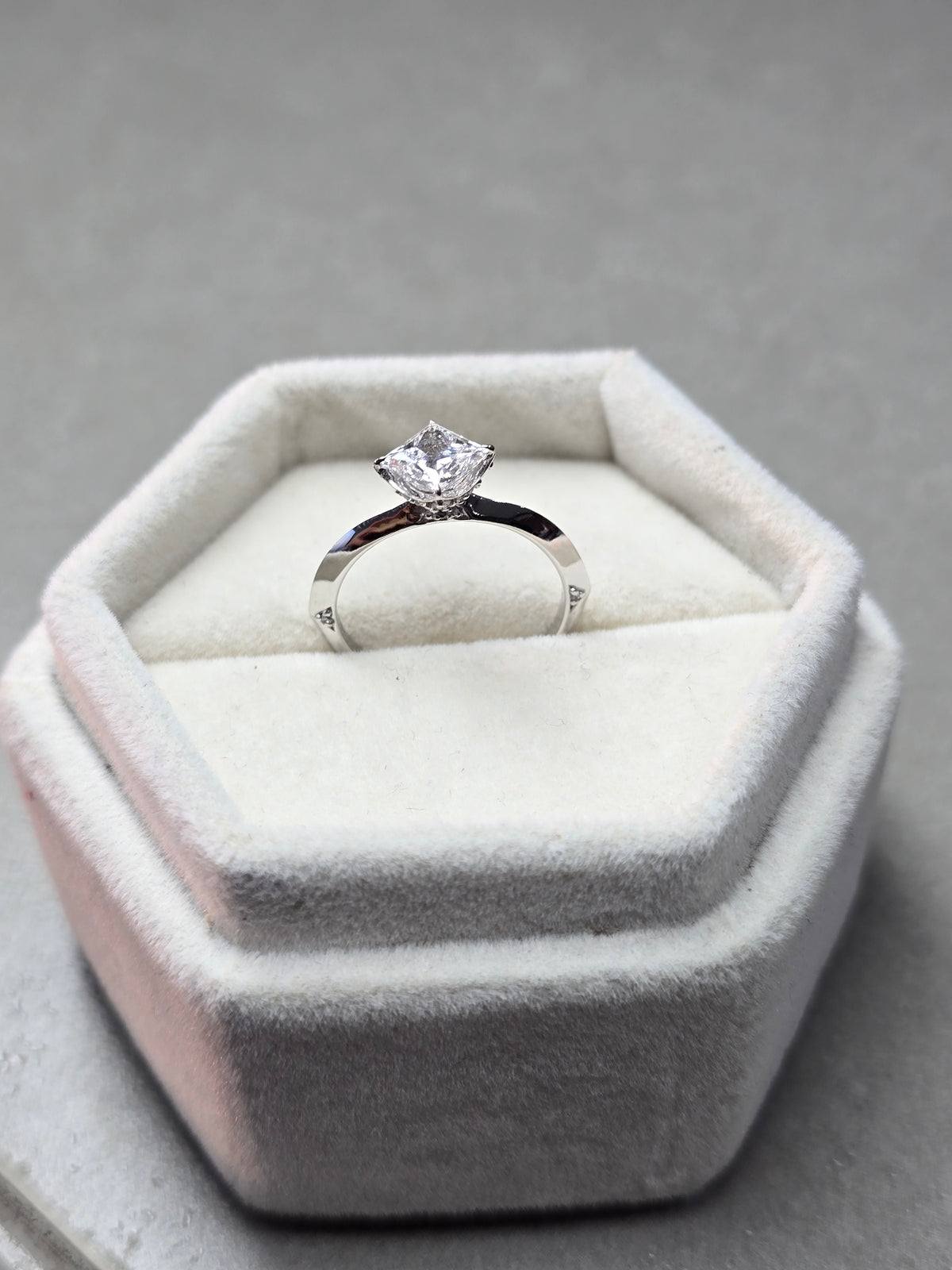 1.20 CTW Solitaire  Princess Lab Grown Diamond Engagement Ring