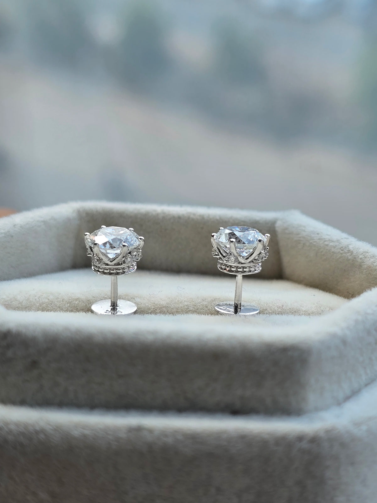 2.13 CTW Round Lab Grown Diamond Stud Earrings