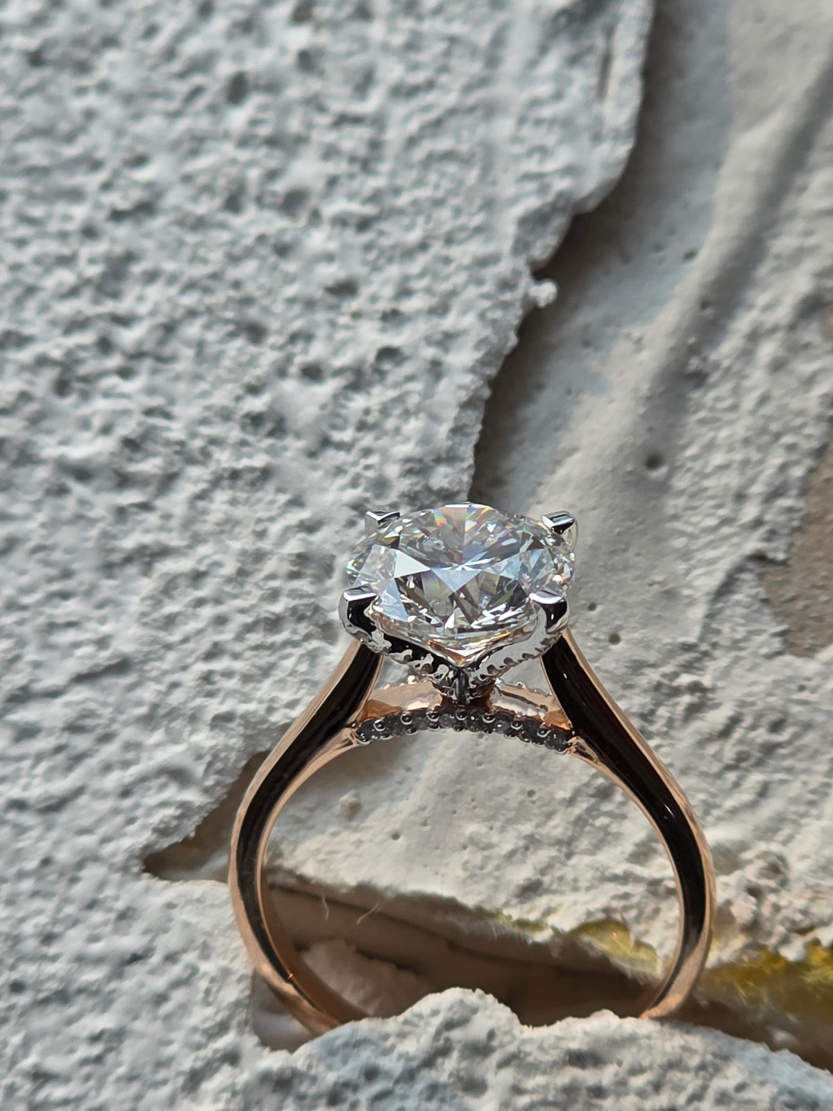 2.97 CT Round Cut Natural Diamond Solitaire Ring