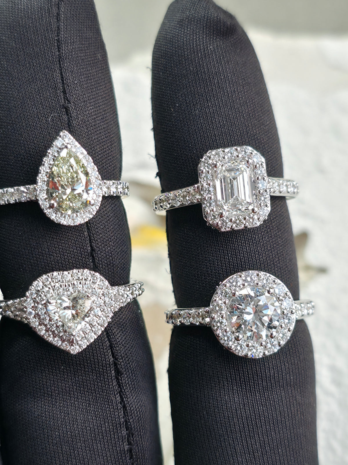2.42 CT Round Cut Lab Grown Diamond Halo Ring
