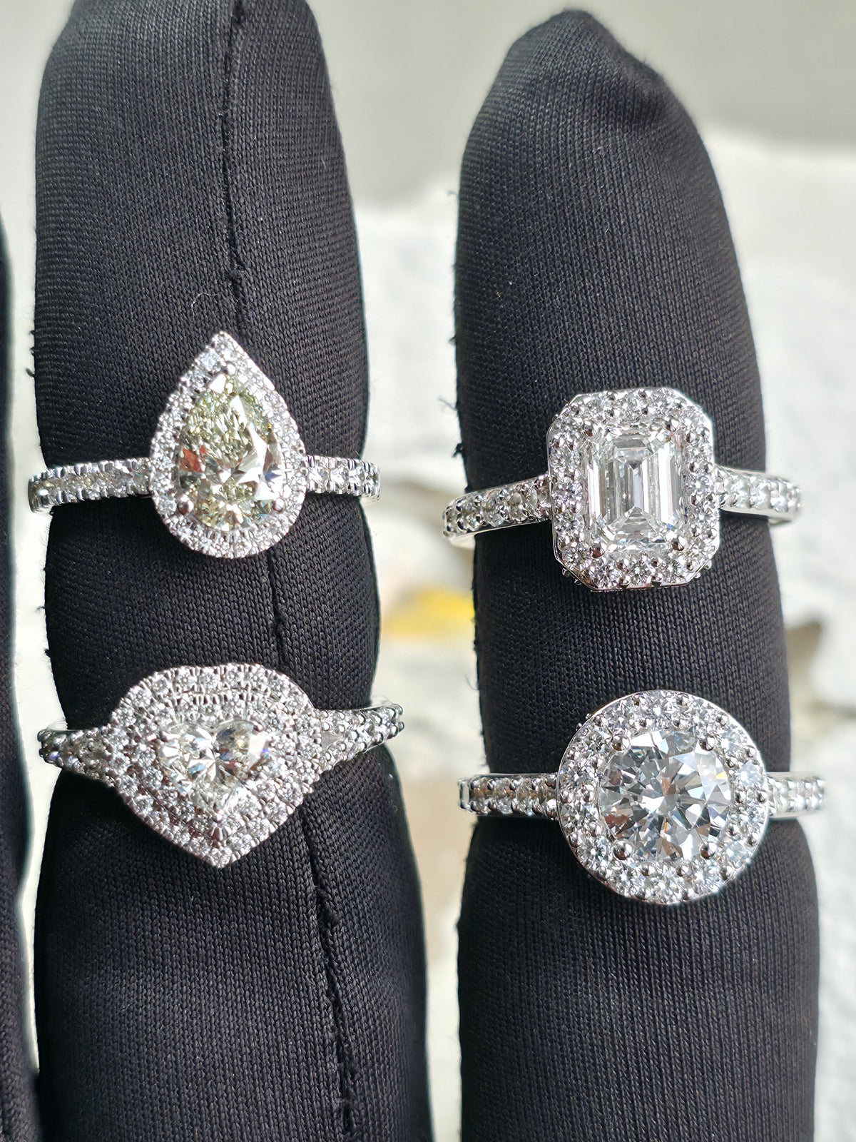 2.42 CT Round Cut Lab Grown Diamond Halo Ring