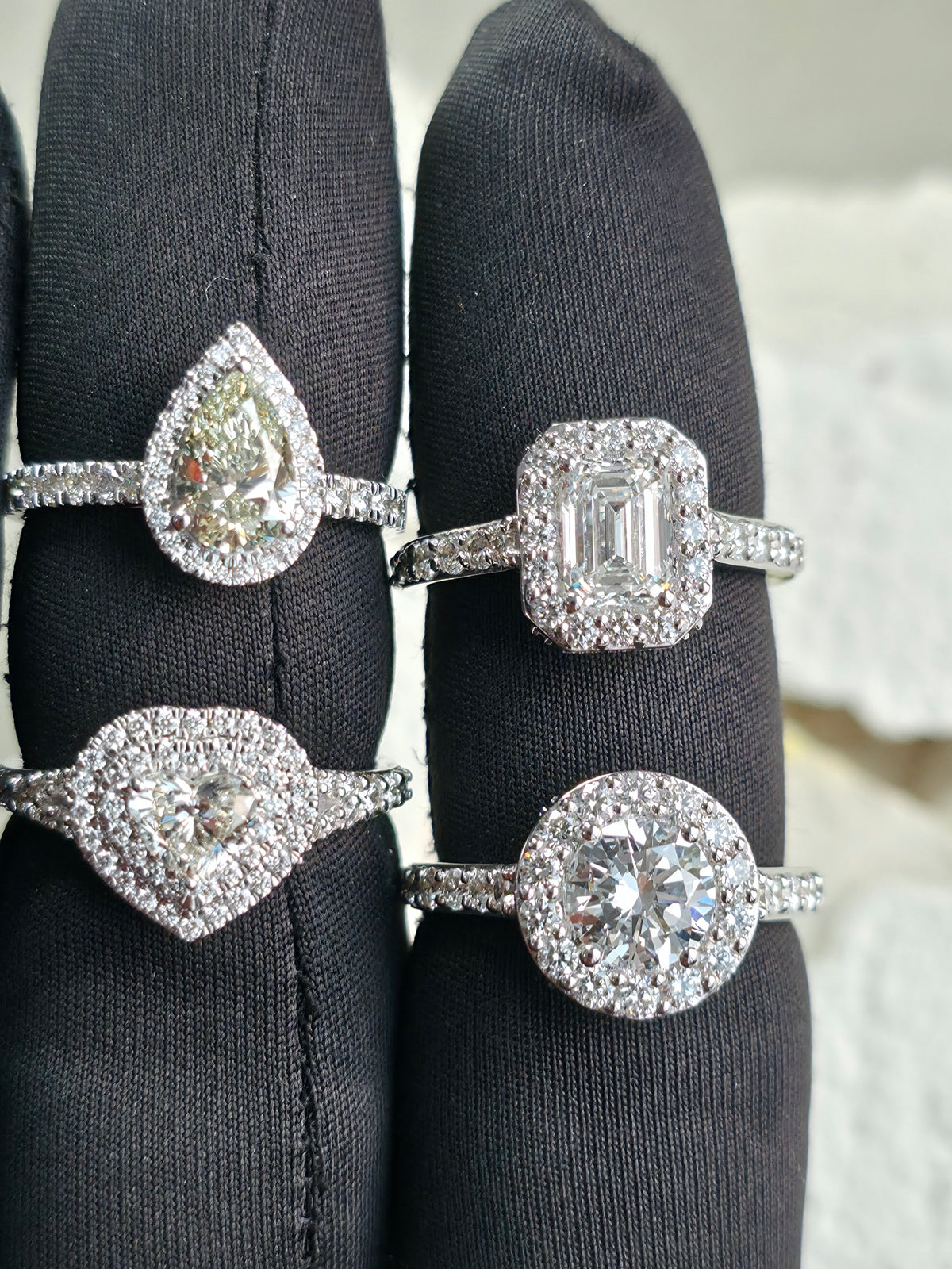 2.42 CT Round Cut Lab Grown Diamond Halo Ring
